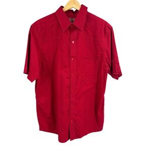 Mountain Hardwear Short Sleeve Button Up Mens Medium Red Western Yoke Grid